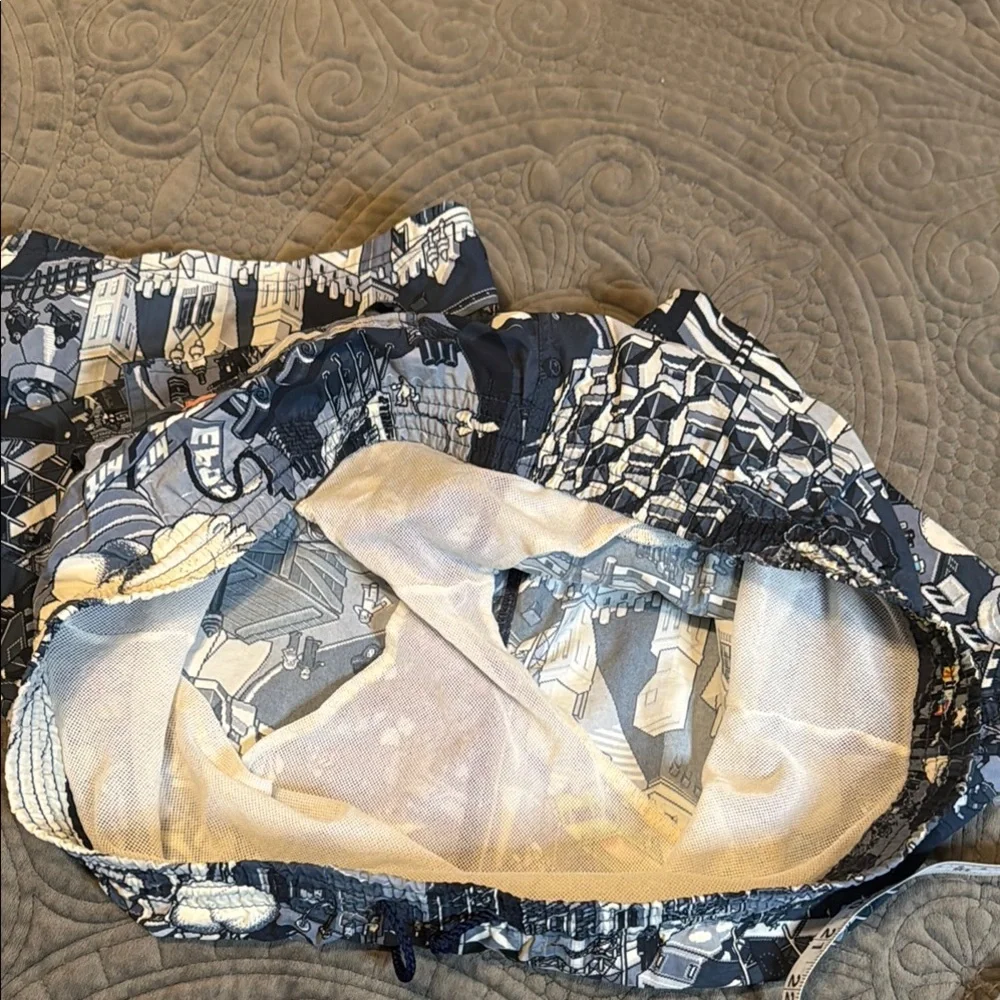 Paul Smith Black and Gray Graphic Swim Trunks